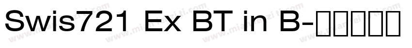 Swis721 Ex BT in B字体转换